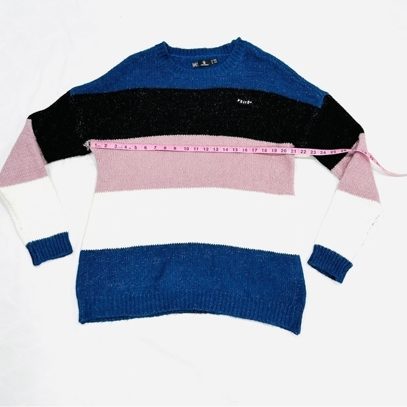 Volcom Oversized Multicolor Striped Fuzz Buster Sweater - Picture 6 of 7